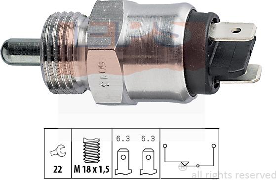 MDR EPS-1860 013 - Датчик, контактний перемикач, фара заднього ходу autocars.com.ua