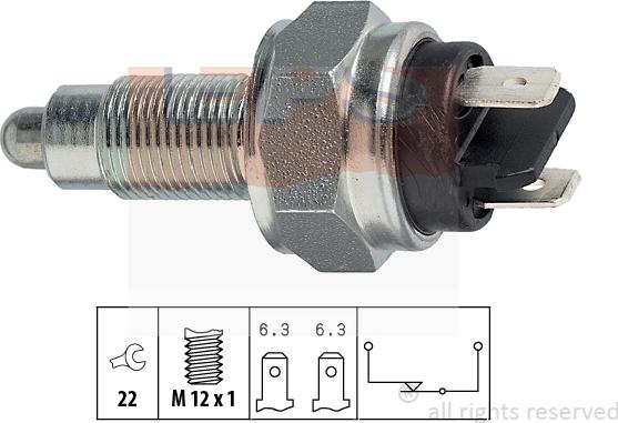 MDR EPS-1860 019 - Датчик, контактний перемикач, фара заднього ходу autocars.com.ua