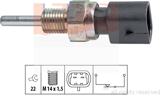 MDR EPS-1860 065 - Датчик, контактний перемикач, фара заднього ходу autocars.com.ua