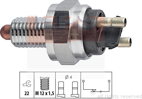 MDR EPS-1860 071 - Датчик, контактний перемикач, фара заднього ходу autocars.com.ua