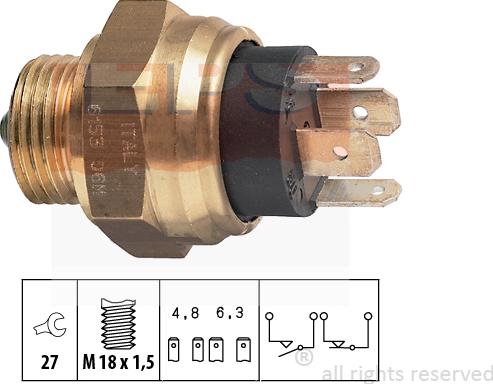 MDR EPS-1860 153 - Датчик, контактний перемикач, фара заднього ходу autocars.com.ua