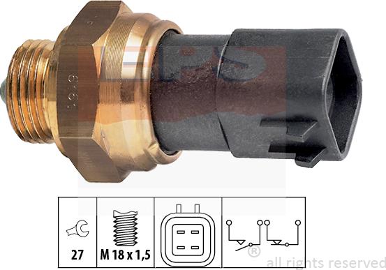 MDR EPS-1860 161 - Датчик, контактний перемикач, фара заднього ходу autocars.com.ua