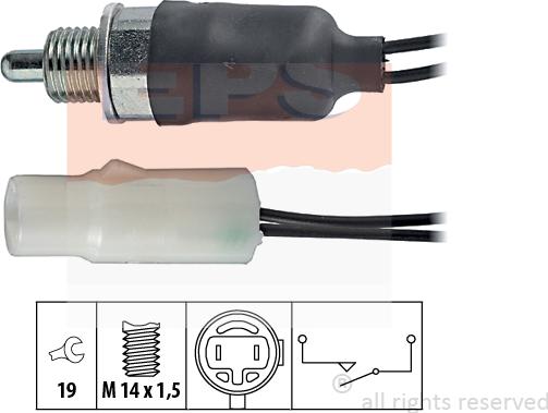 MDR EPS-1860 173 - Датчик, контактний перемикач, фара заднього ходу autocars.com.ua