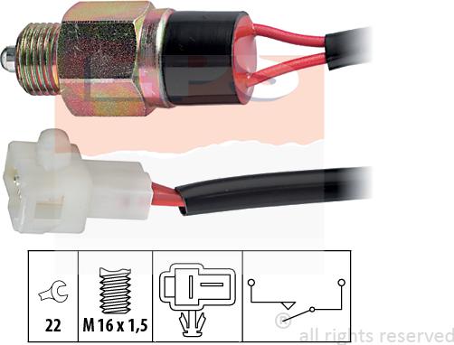 MDR EPS-1860 220 - Датчик, контактний перемикач, фара заднього ходу autocars.com.ua