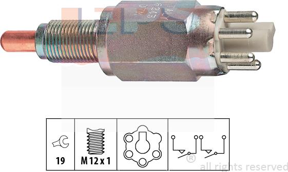 MDR EPS-1860 243 - Датчик, контактний перемикач, фара заднього ходу autocars.com.ua