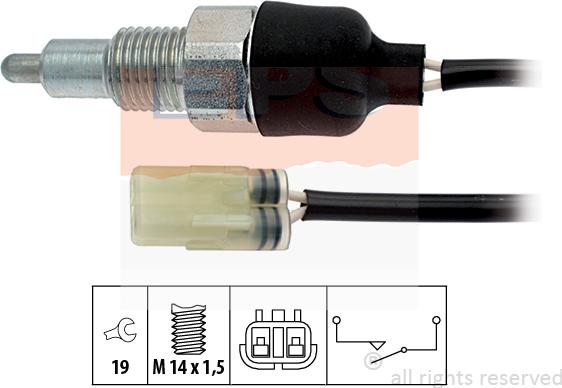 MDR EPS-1860 255 - Датчик, контактний перемикач, фара заднього ходу autocars.com.ua