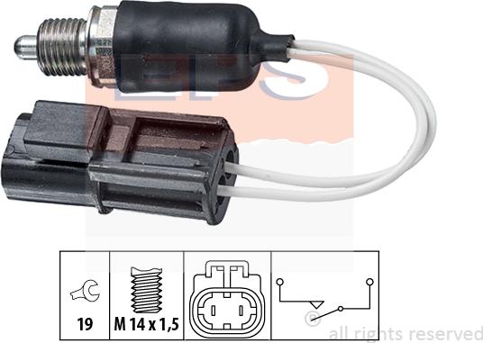 MDR EPS-1860 314 - Датчик, контактний перемикач, фара заднього ходу autocars.com.ua