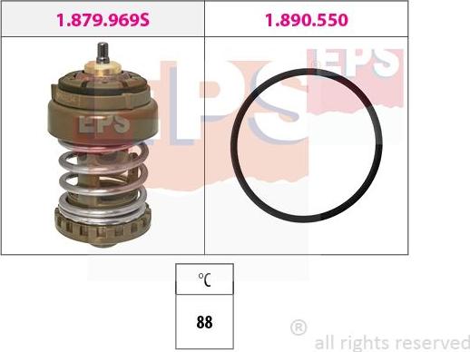 MDR EPS-1879 969 - Термостат, охолоджуюча рідина autocars.com.ua