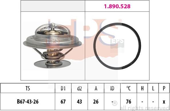 MDR EPS-1879 996 - Термостат, охлаждающая жидкость autodnr.net