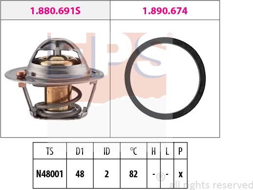 MDR EPS-1879 999 - Термостат, охолоджуюча рідина autocars.com.ua