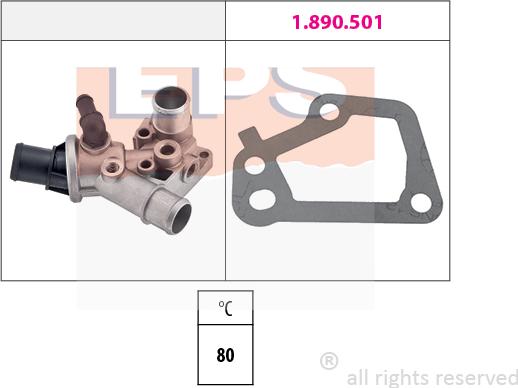 MDR EPS-1880 152 - Термостат, охолоджуюча рідина autocars.com.ua