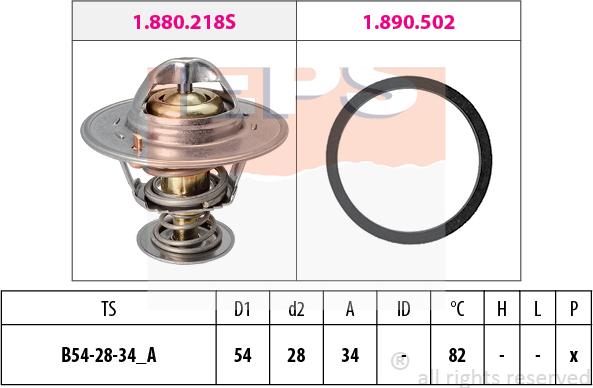 MDR EPS-1880 218 - Термостат, охолоджуюча рідина autocars.com.ua