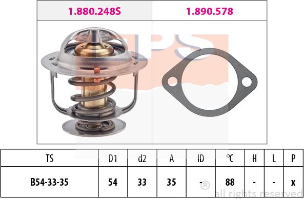 MDR EPS-1880 248 - Термостат, охолоджуюча рідина autocars.com.ua