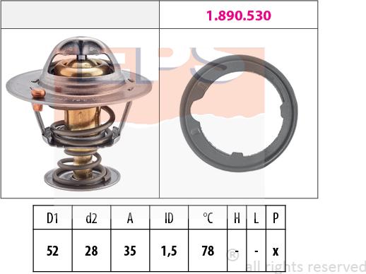 MDR EPS-1880 267 - Термостат, охолоджуюча рідина autocars.com.ua