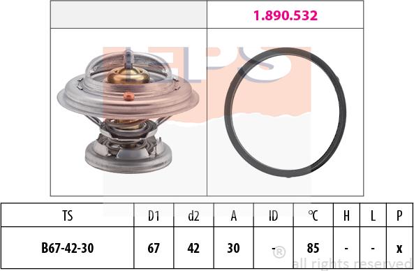 MDR EPS-1880 280 - Термостат, охолоджуюча рідина autocars.com.ua