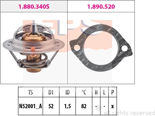 MDR EPS-1880 331 - Термостат, охолоджуюча рідина autocars.com.ua