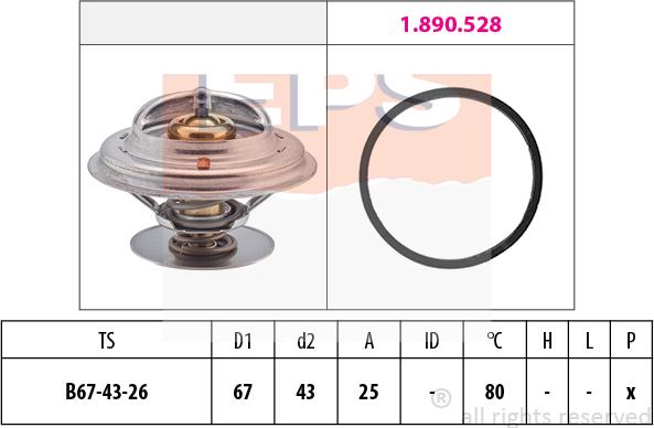 MDR EPS-1880 333 - Термостат, охлаждающая жидкость autodnr.net