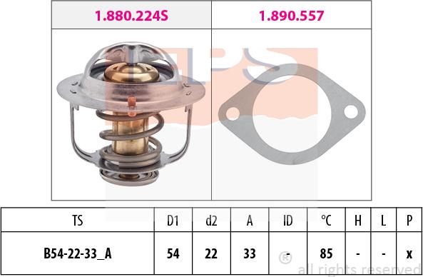 MDR EPS-1880 335 - Термостат, охлаждающая жидкость autodnr.net