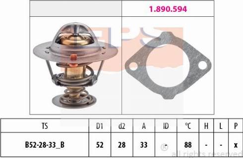 MDR EPS-1880 387 - Термостат, охлаждающая жидкость autodnr.net