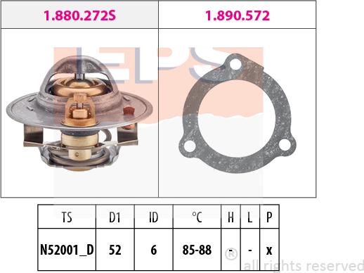 MDR EPS-1880 388 - Термостат, охолоджуюча рідина autocars.com.ua