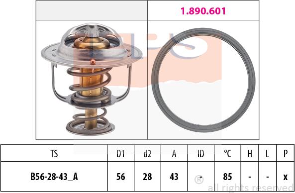 MDR EPS-1880 398 - Термостат, охлаждающая жидкость autodnr.net