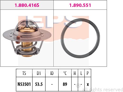 MDR EPS-1880 416 - Термостат, охолоджуюча рідина autocars.com.ua