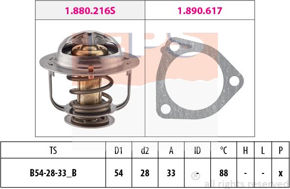 MDR EPS-1880 453 - Термостат, охолоджуюча рідина autocars.com.ua