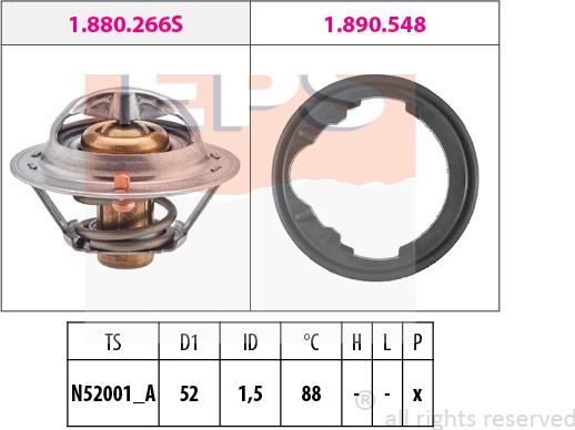 MDR EPS-1880 488 - Термостат, охолоджуюча рідина autocars.com.ua