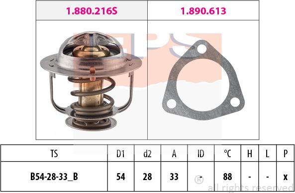 MDR EPS-1880 535 - Термостат, охолоджуюча рідина autocars.com.ua