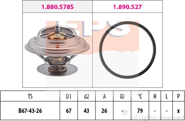 MDR EPS-1880 577 - Термостат, охолоджуюча рідина autocars.com.ua