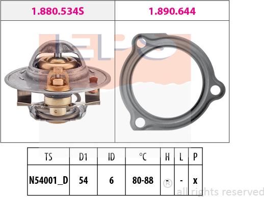 MDR EPS-1880 587 - Термостат, охолоджуюча рідина autocars.com.ua