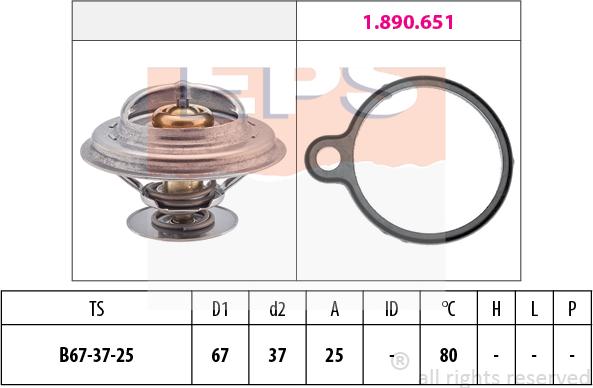 MDR EPS-1880 613 - Термостат, охолоджуюча рідина autocars.com.ua