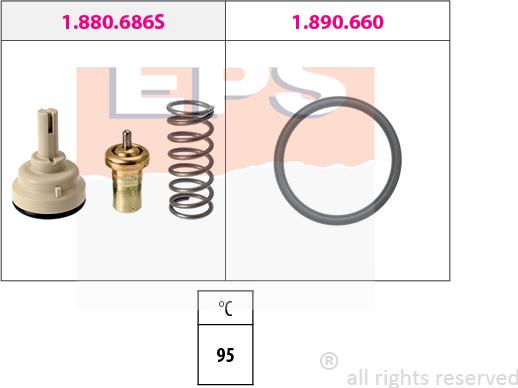 MDR EPS-1880 686 - Термостат, охолоджуюча рідина autocars.com.ua