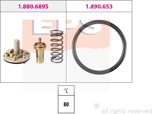 MDR EPS-1880 689 - Термостат, охлаждающая жидкость autodnr.net