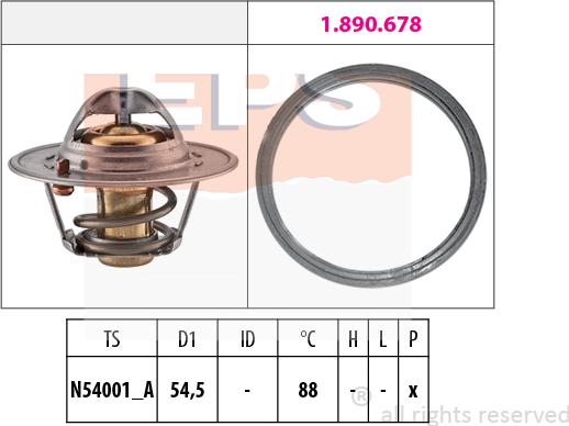 MDR EPS-1880 787 - Термостат, охолоджуюча рідина autocars.com.ua