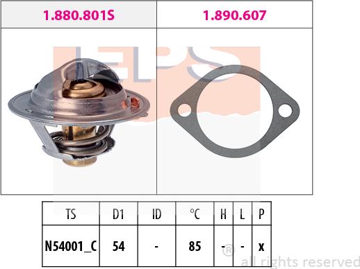 MDR EPS-1880 801 - Термостат, охолоджуюча рідина autocars.com.ua