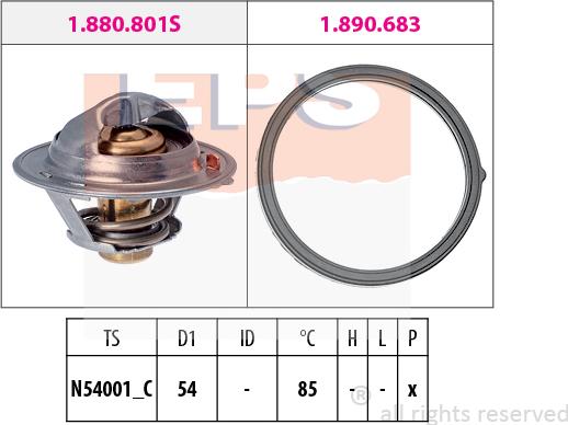 MDR EPS-1880 803 - Термостат, охолоджуюча рідина autocars.com.ua