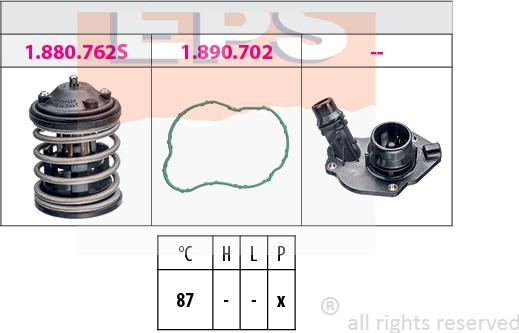 MDR EPS-1880 827K - Термостат, охолоджуюча рідина autocars.com.ua