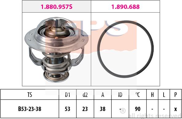 MDR EPS-1880 957 - Термостат, охлаждающая жидкость autodnr.net