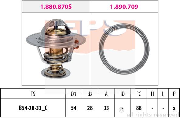 MDR EPS-1880 971 - Термостат, охолоджуюча рідина autocars.com.ua