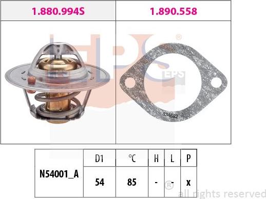 MDR EPS-1880 994 - Термостат, охлаждающая жидкость autodnr.net