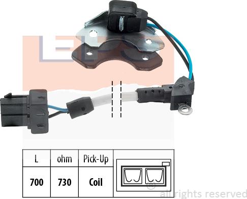 MDR EPS-1930 161 - Датчик, імпульс запалювання autocars.com.ua