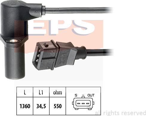 MDR EPS-1953 040 - Датчик імпульсів, колінчастий вал autocars.com.ua