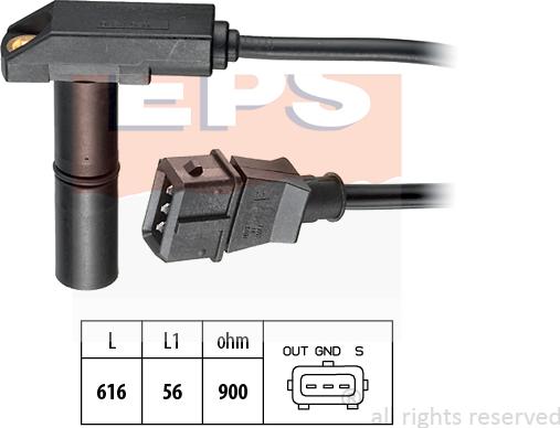 MDR EPS-1953 054 - Датчик імпульсів, колінчастий вал autocars.com.ua