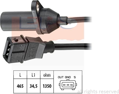 MDR EPS-1953 092 - Датчик імпульсів, колінчастий вал autocars.com.ua