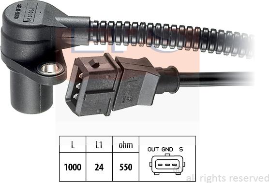 MDR EPS-1953 164 - Датчик імпульсів, колінчастий вал autocars.com.ua