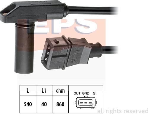 MDR EPS-1953 182 - Датчик імпульсів, колінчастий вал autocars.com.ua