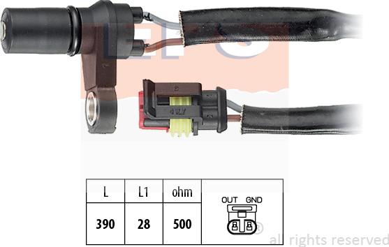 MDR EPS-1953 231 - Датчик частоти обертання, автоматична коробка передач autocars.com.ua