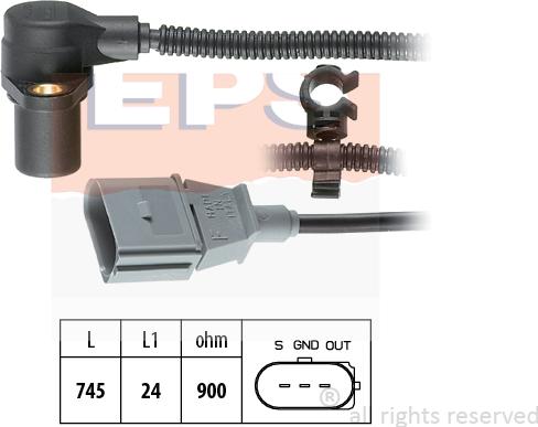 MDR EPS-1953 267 - Датчик импульсов, коленвал autodnr.net