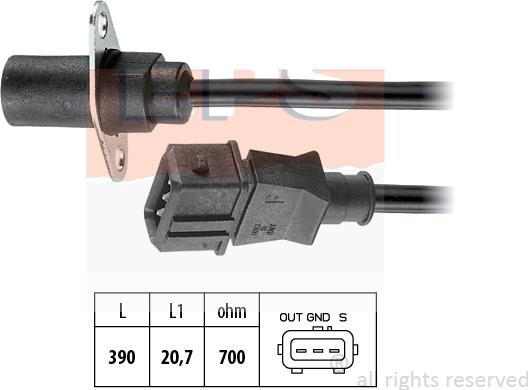 MDR EPS-1953 270 - Датчик импульсов, коленвал autodnr.net